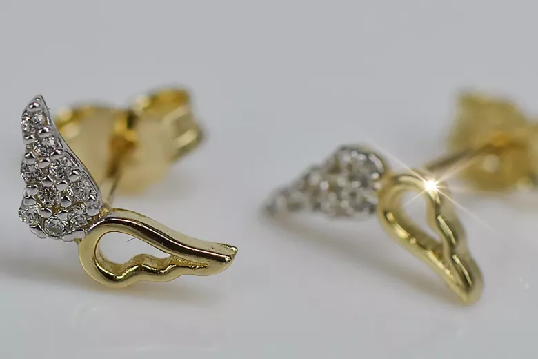 Boucles d’oreilles en or zlotychlopak.pl ★ Échantillon d’or ★ 585 333 Prix bas!