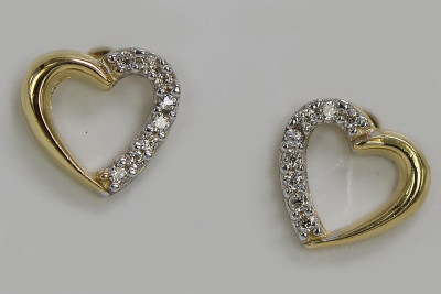 Cercei din aur ★ zlotychlopak.pl ★ probă de aur 585 333 Preț scăzut!