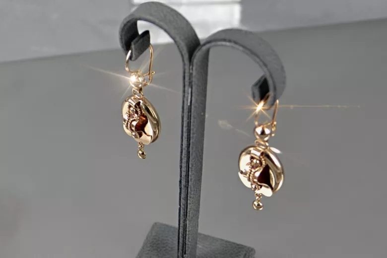 Boucles d’oreilles en or zlotychlopak.pl ★ Échantillon d’or ★ 585 333 Prix bas!