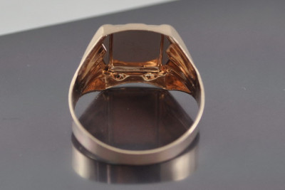 Rose russe soviétique 14k 585 or Chevière homme csn014