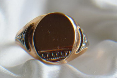 Rusă a crescut sovietic 14k 585 aur men's signet ring vsc017