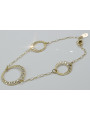 Pulsera de corazón de oro italiano amarillo y blanco cb071