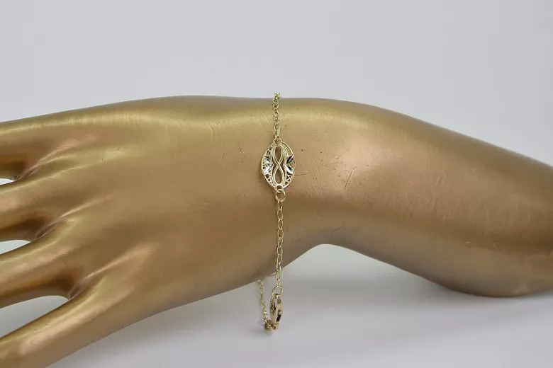 Pulsera italiana de oro 14k 585 cb072