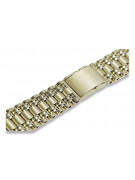 Italian yellow 14k gold man's watch bracelet mbw012y