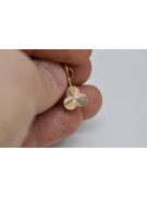 "Antique Leaf Earrings in 14K 585 Rose Gold - No Stones, Pure Vintage Charm" ven108