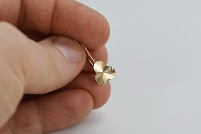 "Keine Steine, Originales 14 Kara Vintage-Roségold Leaf Ohrringe" ven108