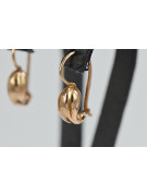 "No Stones, Pure Vintage 14K Rose Gold 585 Pear Earrings in Romantic Rose Pink" ven115