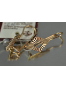 "Exklusive Quadratische Ohrringe aus Originales Vintage Roségold 14k 585 - Keine Steine" ven144