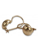 "Boucles d'oreilles vintage en or rose 14k 585 d'origine sans pierres" ven178