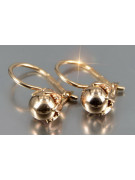 "Or rose 14 carats 585, Boucles d'oreilles vintage sans pierres, Style rétro" ven180