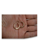 Echte 14k 585 Roségold Vintage Hoops Ohrringe, Keine Steine ven183