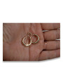 Echte 14k 585 Roségold Vintage Hoops Ohrringe, Keine Steine ven183