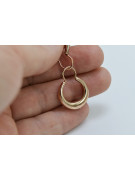 "Classic Vintage Hoops Earrings in 14K Rose Pink Gold - No Stones" ven183