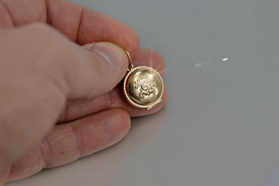 "Joyas Antiguas: Pendiente de Oro Rosa 14k Sin Piedras" vpn001