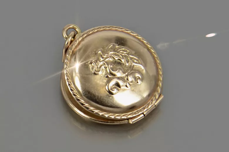 "Pendentif d'Époque en Or Rose 14k 585, Sans Gemmes" vpn001