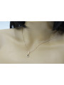 "Vintage Inspired 14K 585 Rose Gold Leaf Pendant in Authentic Vintage Style, No Stones" vpn005