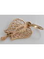 "No Stones Vintage Leaf Pendant in Original 14K Rose Pink Gold" vpn025