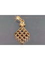 "Pendentif Carré Vintage, Or Rose 14 Carats 585 d'Origine, Sans Pierres" vpn029