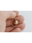 "Encantador Colgante Circular Vintage en Oro Rosa de 14k 585 Sin Piedras" vpn031