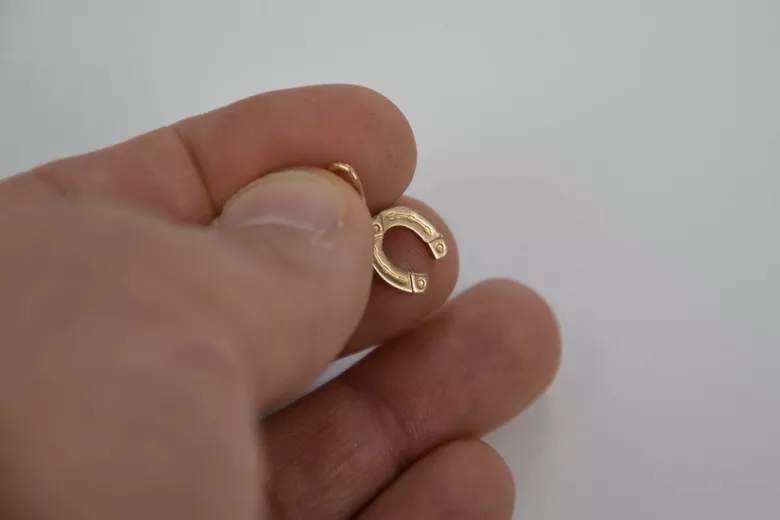 "Oro rosa antiguo original de 14k en colgante de herradura vintage sin piedras" vpn052