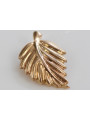 "Pendentif Vintage en Forme de Feuille en Or Rose 14 Carats 585, Sans Pierres" vpn054