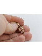 "No Stones Original Vintage Leaf Pendant in 14K 585 Rose Gold" vpn056