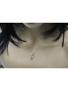 "No Stones Original Vintage Leaf Pendant in 14K 585 Rose Gold" vpn056