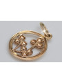 "Original Vintage 14K Rose Gold, Leaf Pendant with No Stones" vpn064