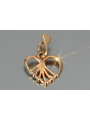 "Pendentif Amour Vintage en Or Rose 14 Carats 585 sans Pierres" vpn076