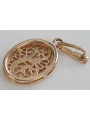 "Pendentif ovale vintage en or rose 14 carats 585, Pas de pierres" vpn088