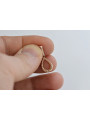 "No Stones Vintage Rose Pink Oval Pendant in 14K 585 Gold" vpn089