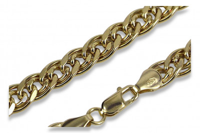 Italian yellow 14k gold Monaliza diamond chain cc002y