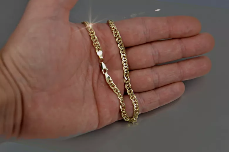 Yellow rose gold chain ★ russiangold.com ★ Gold 585 333 Low price