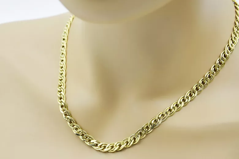 Yellow rose gold chain ★ russiangold.com ★ Gold 585 333 Low price