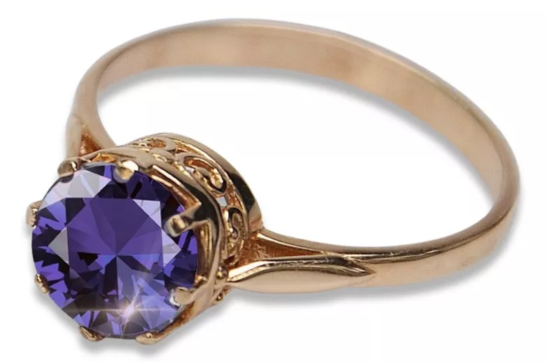 Russe soviétique rose 14k 585 or Alexandrite Rubis Émeraude Saphir Zircon bague vrc366