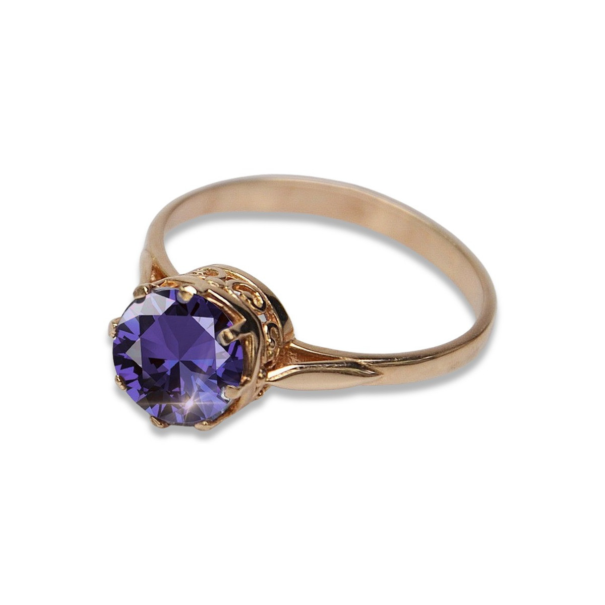 Russe soviétique rose 14k 585 or Alexandrite Rubis Émeraude Saphir Zircon bague vrc366