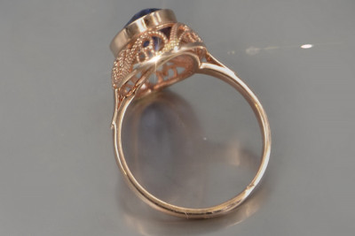 Radziecki 14k 585 złoty Rosyjski pierścionek z różowego złota z Aleksandrytem Rubinem Szafirem Szmaragdem Cyrkonią vrc374