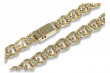 Italian yellow 14k 585 gold Garibaldi Bismark chain cc005y