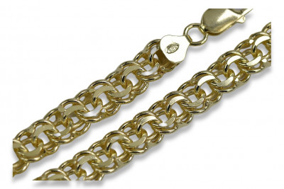 Sterling silver 925 yellow gold plated Garibaldi Bismark chain cc005yp