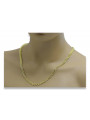 Yellow rose gold chain ★ russiangold.com ★ Gold 585 333 Low price ★ Garibaldi Bismark