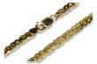 Italian yellow 14k gold Bizantina solid man women chain cc014y