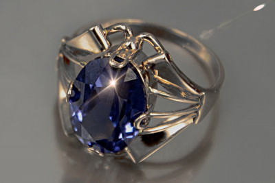 Russe soviétique rose 14k 585 or Alexandrite Rubis Émeraude Saphir Zircon bague vrc015