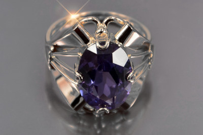 Sovietic rus a crescut 14k 585 aur Alexandrite Ruby Emerald Safir Zircon inel vrc015