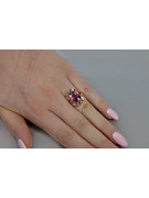 Russe soviétique rose 14k 585 or Alexandrite Rubis Émeraude Saphir Zircon bague vrc015