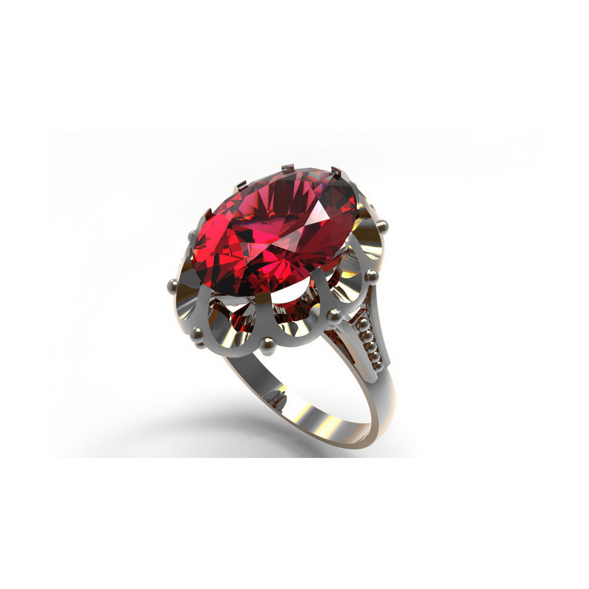 Russe soviétique rose 14k 585 or Alexandrite Rubis Émeraude Saphir Zircon bague vrc079