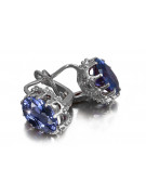 Russe soviétique 925 argent sterling Alexandrite Rubis Émeraude Saphir Aigue-marine Zircon ... Boucles d’oreilles VEC079S