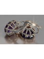 Russe soviétique 925 argent sterling Alexandrite Rubis Émeraude Saphir Aigue-marine Zircon ... Boucles d’oreilles VEC079S