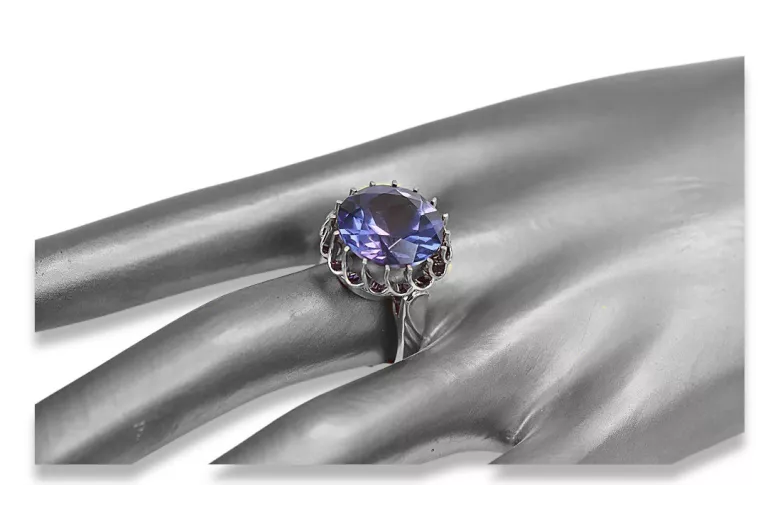 Bague russe soviétique 925 en argent Alexandrite Rubis Émeraude Saphir Bague Zircon vrc035s