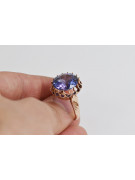 Vintage Silver Rose Gold Plated Ring 925 Alexandrite Ruby Emerald Sapphire Zircon vrc035rp