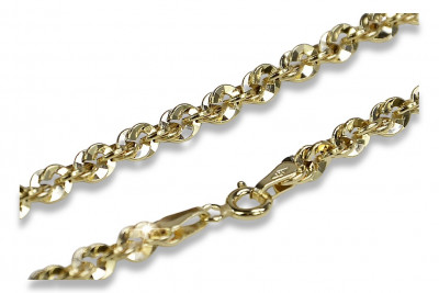 Cadena italiana de oro amarillo 14k 585 Rope Singapur cc074y